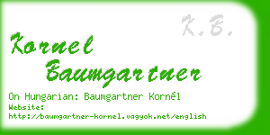 kornel baumgartner business card