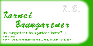 kornel baumgartner business card